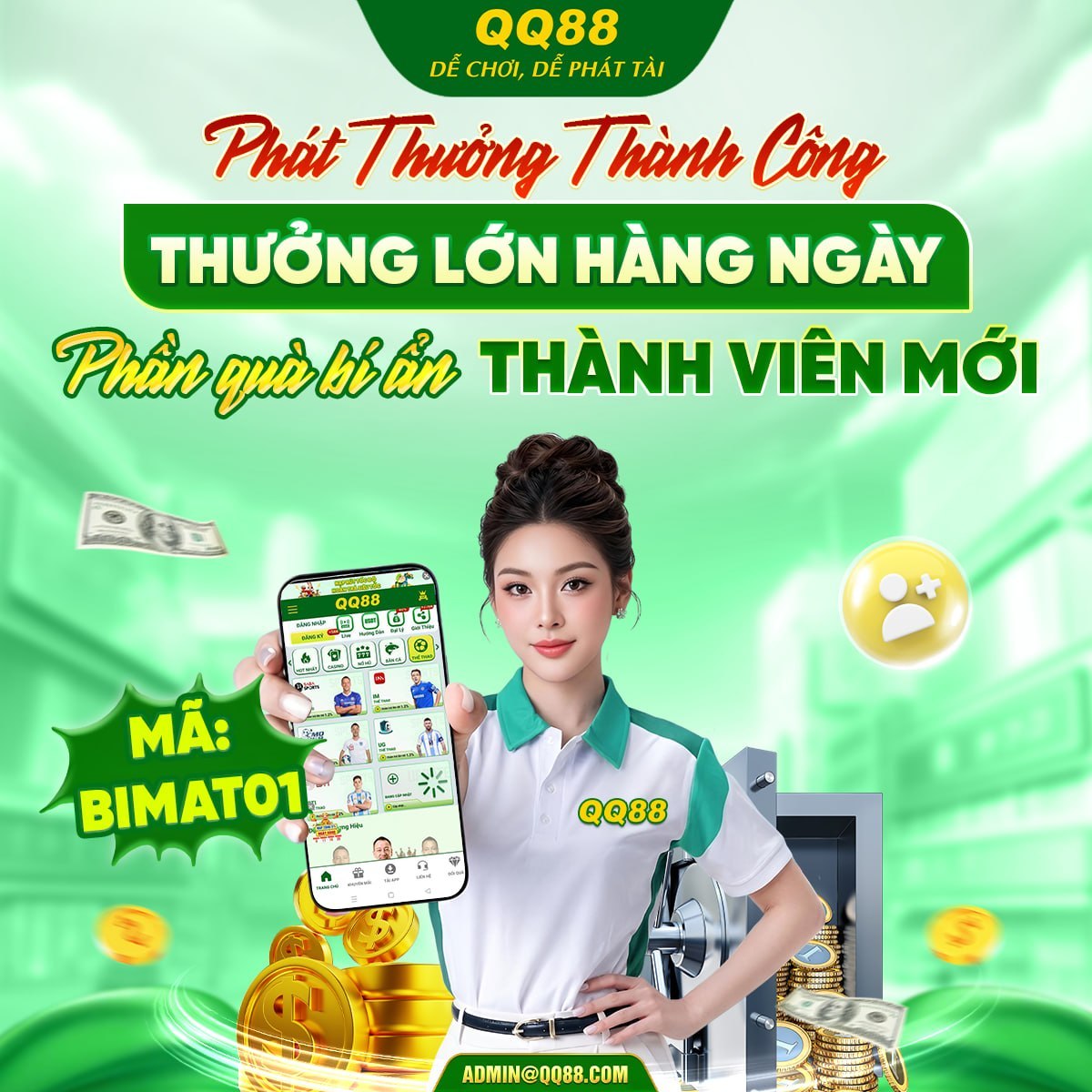 Quà tặng thành viên mới hấp dẫn tại QQ88
